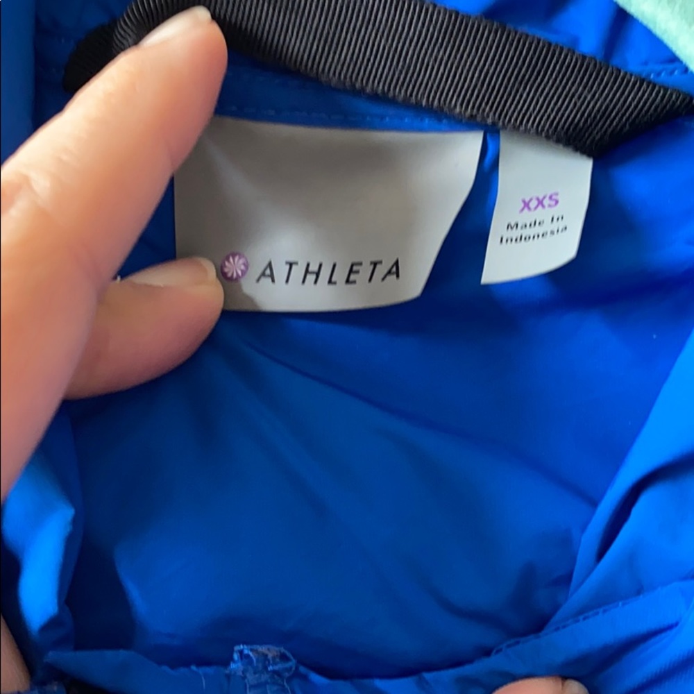 Athleta bright blue raincoat Sz XXS - Picture 12 of 13